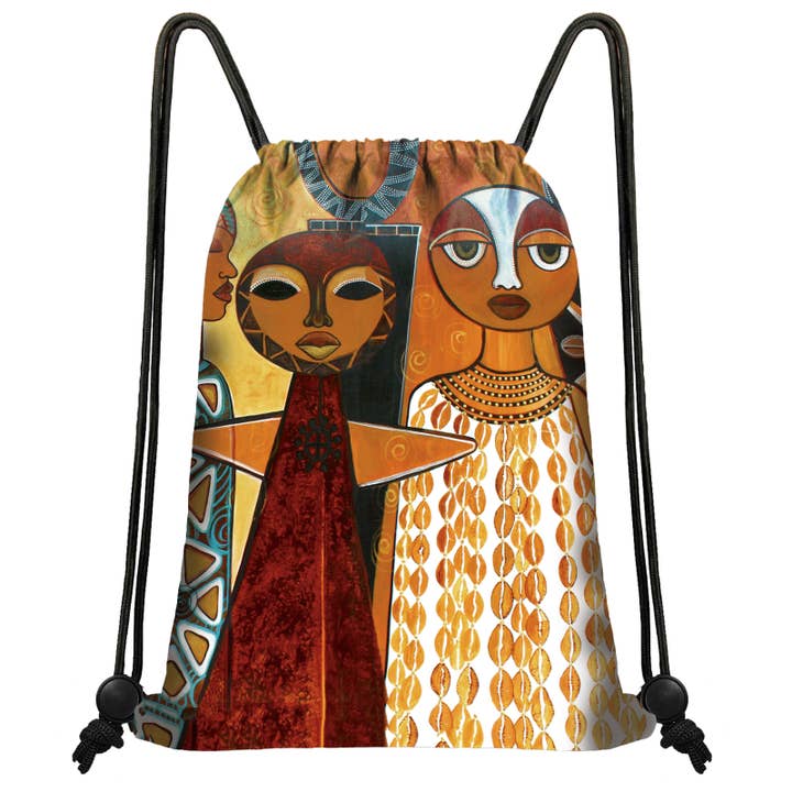 Drawstring Backpack Windows 2 Africa for wholesale by Shades of Color, LLC