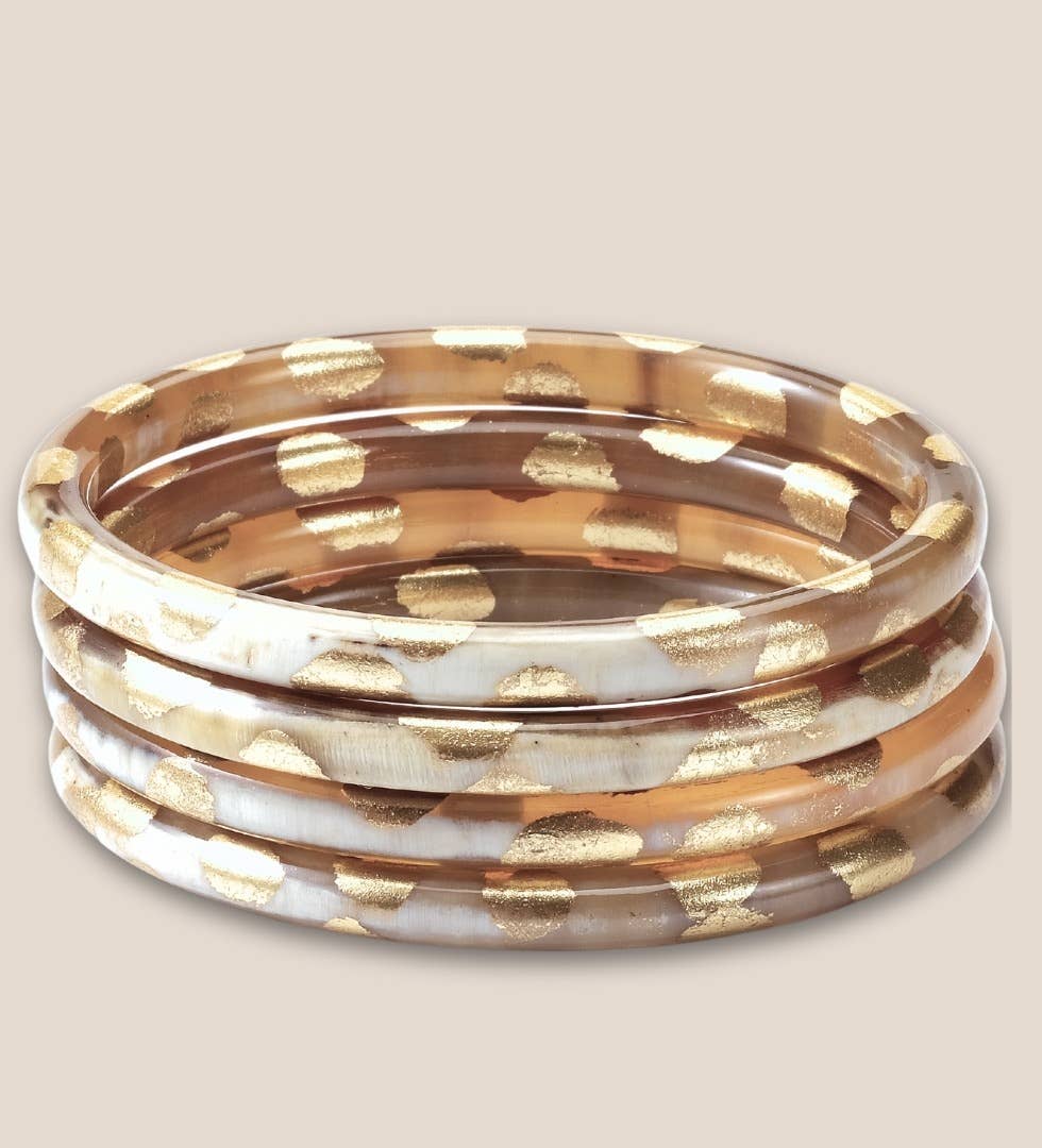 JolieJulie-MaLune-VentiLLo - Vendita all'ingrosso Bracciale a polsino - Bracciale in corno 6 mm LEO oro 010