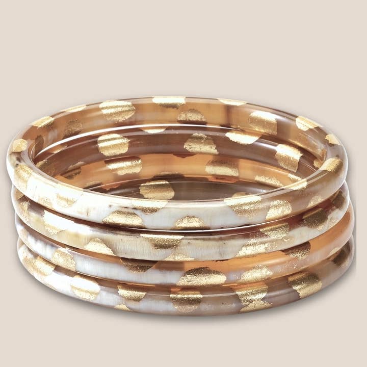 JolieJulie-MaLune-VentiLLo – wholesale Bangle bracelet – Horn Bracelet 6mm Leo Gold 01