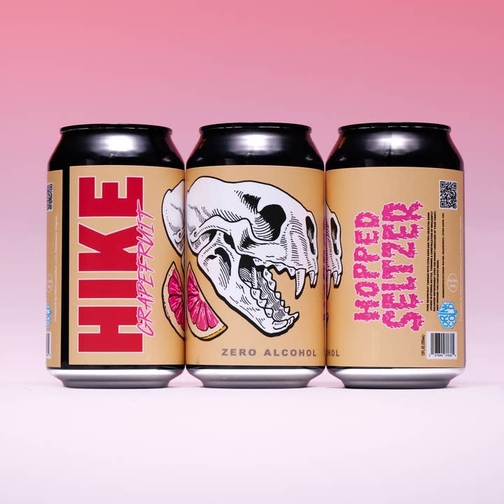 HIKE with Grapefruit-6 pack 12 oz. cans for wholesale by HIKE Hopped Seltzer