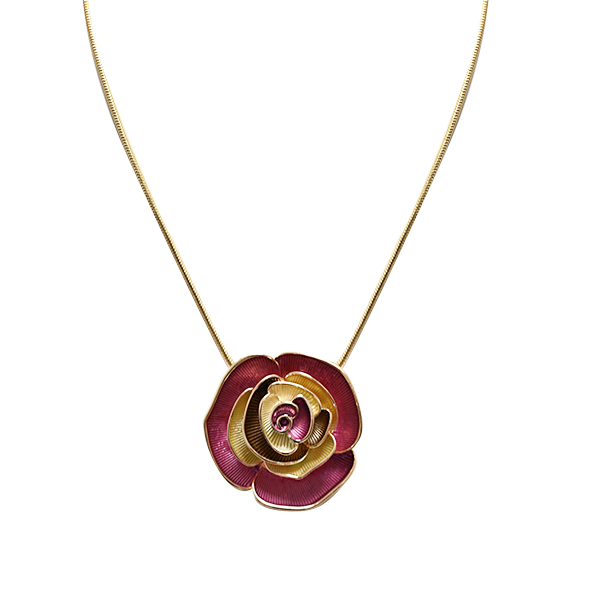 AMORINO SRL - Vendita all'ingrosso Collana con ciondolo/pendaglio - ENAMEL FLOWER PENDANT NECKLACE - SW24624A7684
