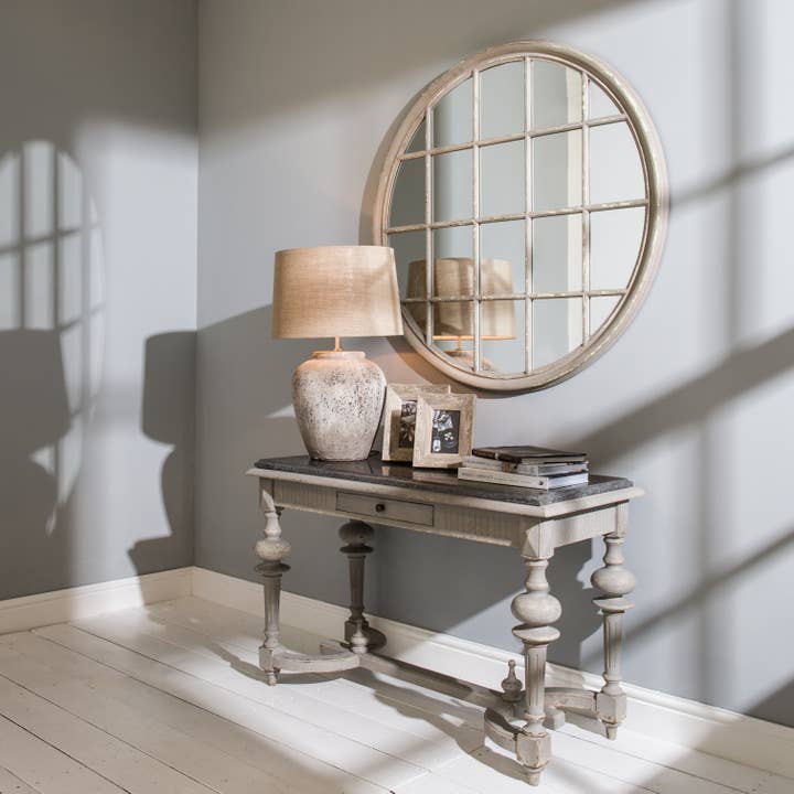 One World - Wholesale Wall Mirror - Wilton Palladian Grey Mirror