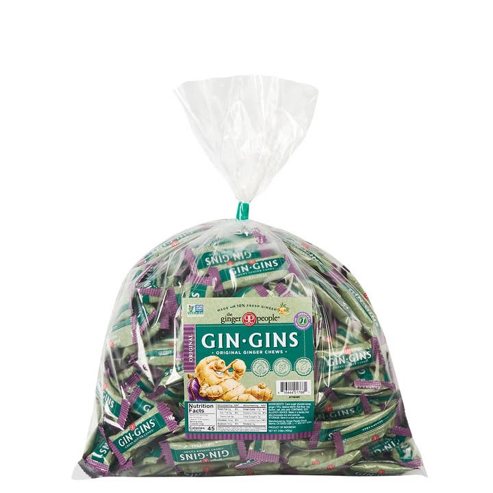 Kelli's - Wholesale Gummy - Gin Gins Original Chewy Ginger Candy Refill Bag