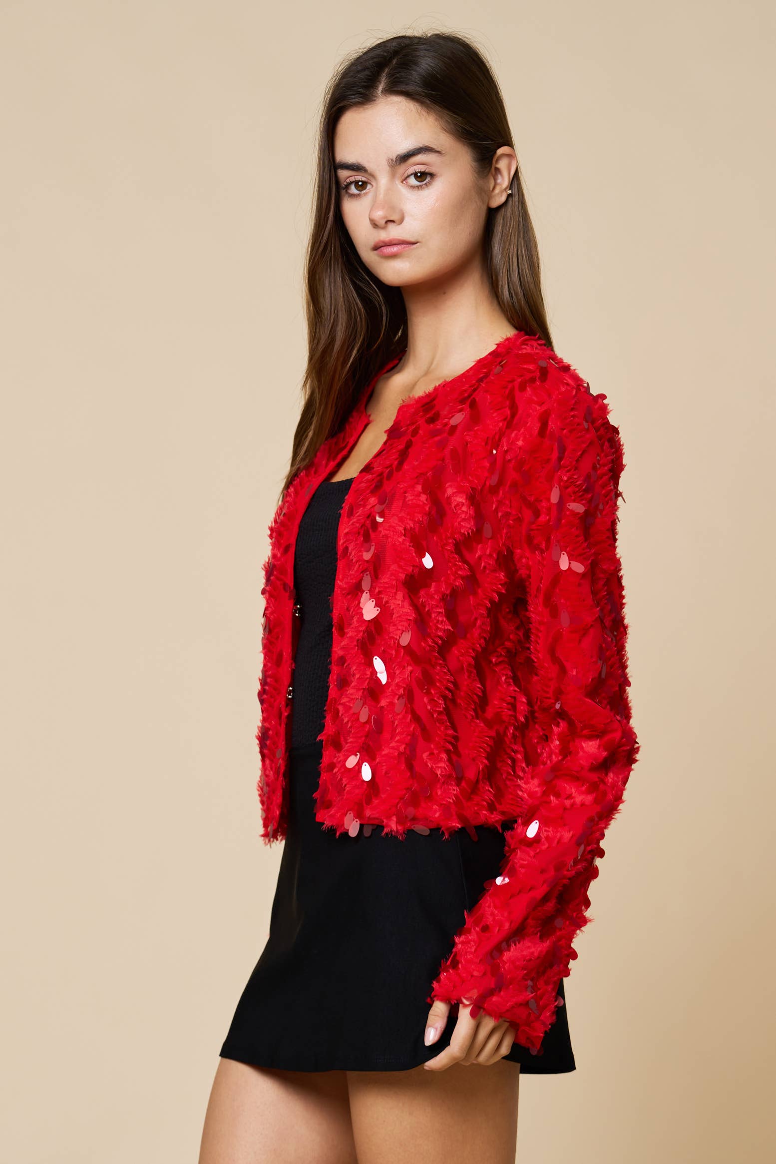 Lalavon - Vente Cardigan – femme - Cardigan ValentinenSequin8