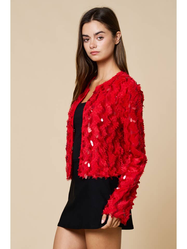 Lalavon - Vente Cardigan – femme - Cardigan ValentinenSequin8