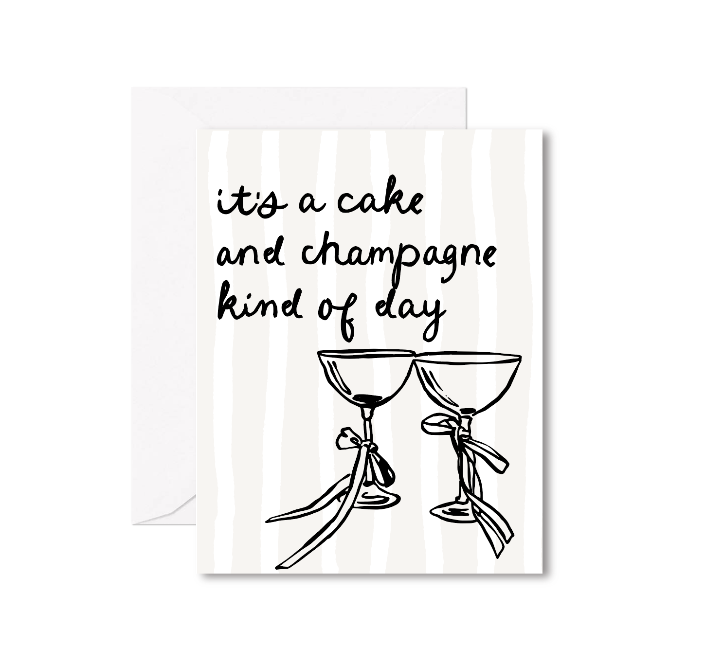 Socialvites - Wholesale Birthday Card - It's a Cake & Champagne Kind of Day Greeting Card0
