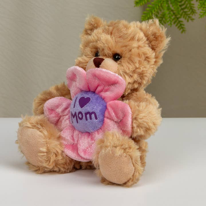 Plushland - Wholesale Stuffed/Plush Toy - Kids & Baby - 6" Bear Holding a Flower | Mother’s Day Bear Gift for Mom5