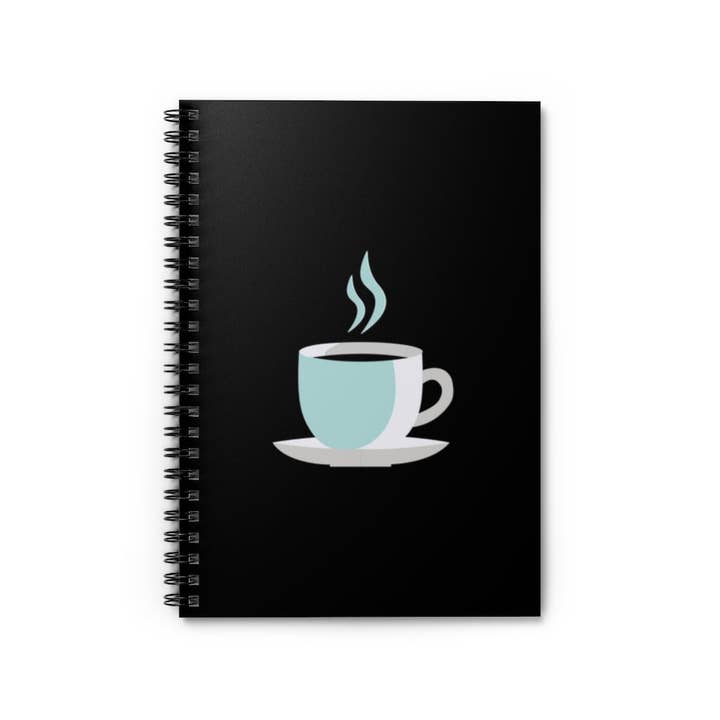 The Coffee and Dark Academia Spiral Bound Notebook/Journal (Lined, A5) for wholesale by Modern Design Paper Co.