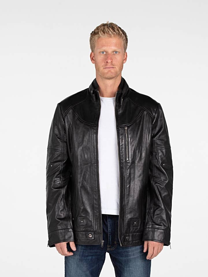 Swift leren jack voor heren voor wholesale door Fadcloset