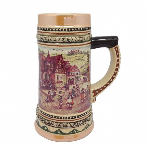 European Heritage Gifts - Wholesale Beer Glass/Mug - German Beer Stein Oktoberfest Village Dancers1