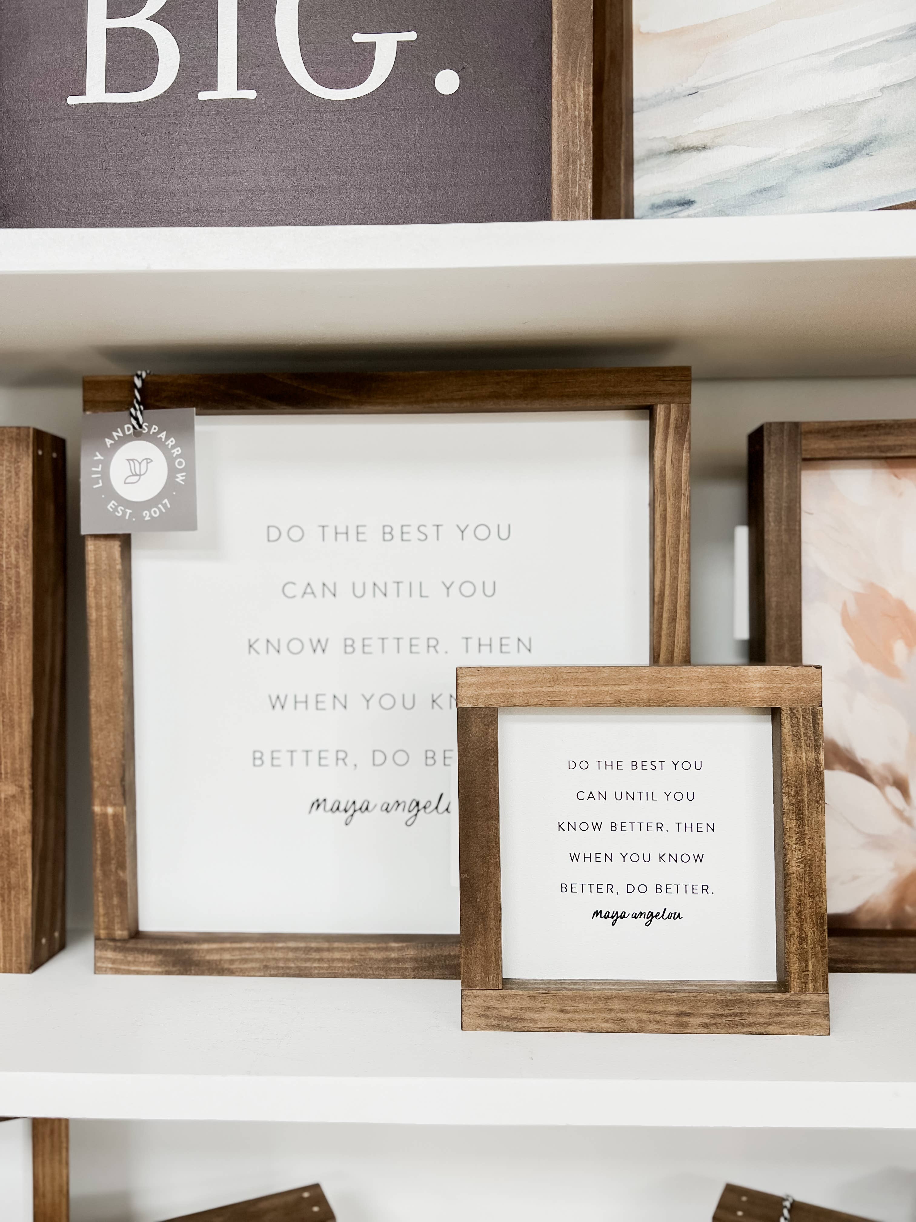 Lily and Sparrow - Wholesale Sign - Do the Best You Can | Neutral Home Decor, Made in the USA3