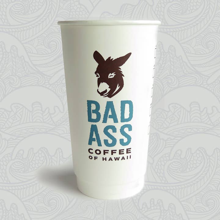 Bad Ass Coffee of Hawaii - Wholesale Disposable Cup - 20 oz. Solo Hot Cup - 600/case.0