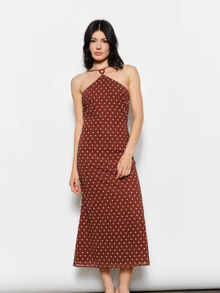 JANE POLKADOT MIDI DRESS for wholesale by Pretty Garbage