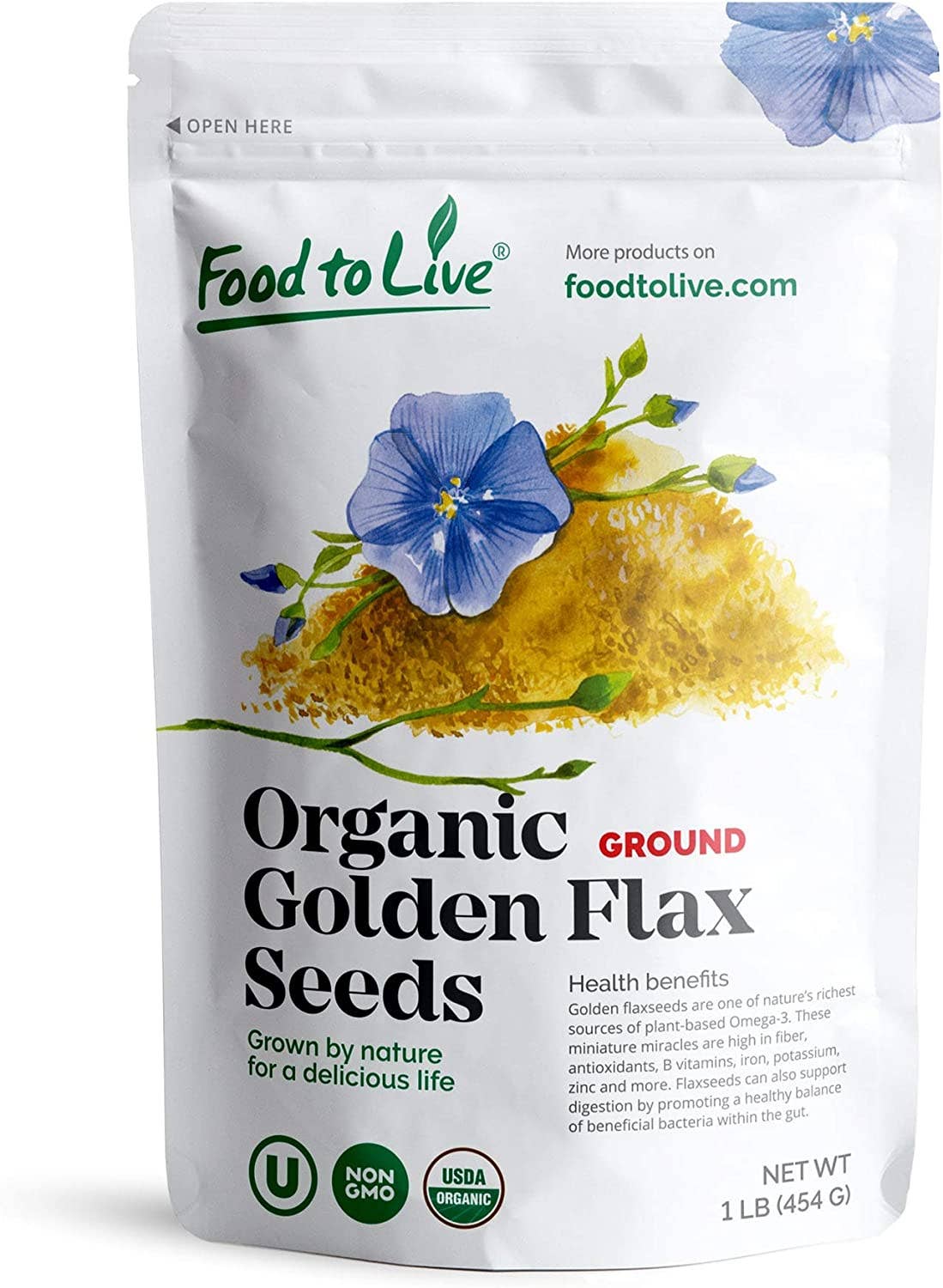 Food To Live - Wholesale Seeds/Kernels - Organic Golden Flax Seeds, – Whole Raw Flaxseeds, Non-GMO4