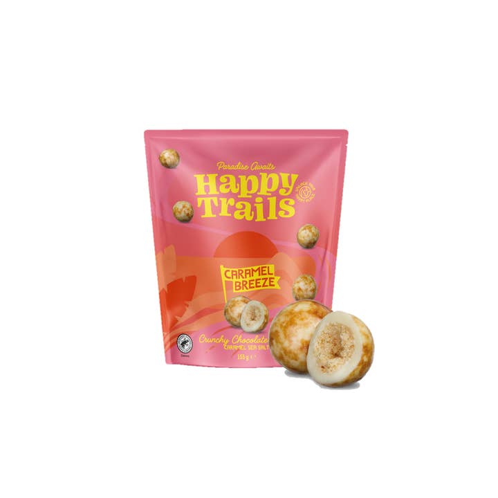 Happy Trails - Karamell-Meersalz knusprige Schokoladenkugeln für den Großhandel von Rollin' Rainbows
