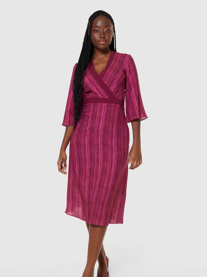 Closet London A-line Wrap Dress D9552 for wholesale by Closet London