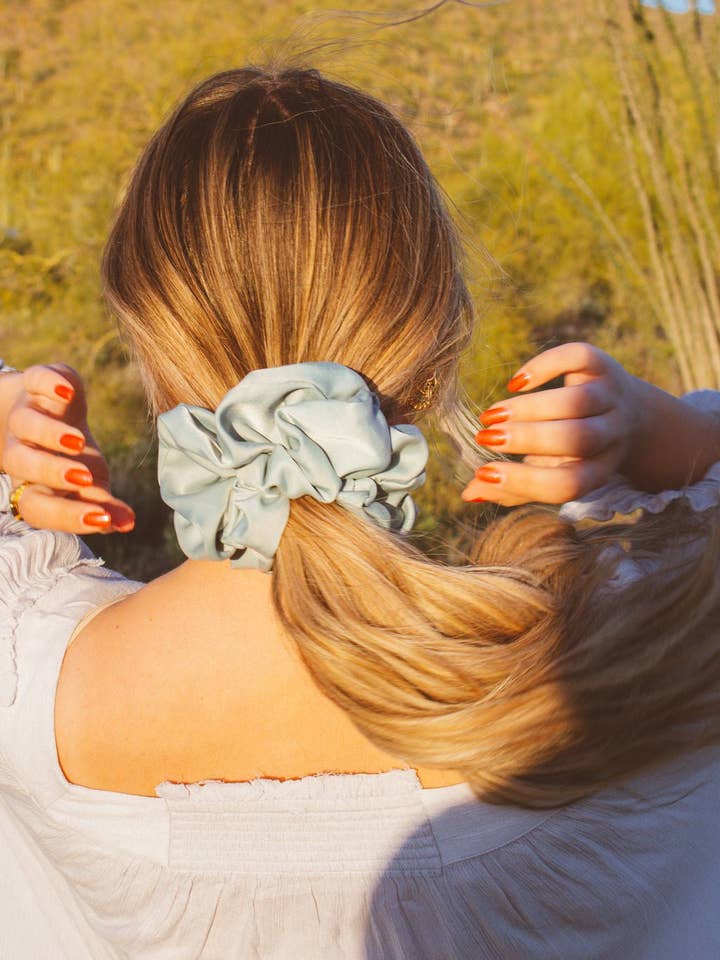 Eucalyptus Jumbo Scrunchie for wholesale by Shop Andi