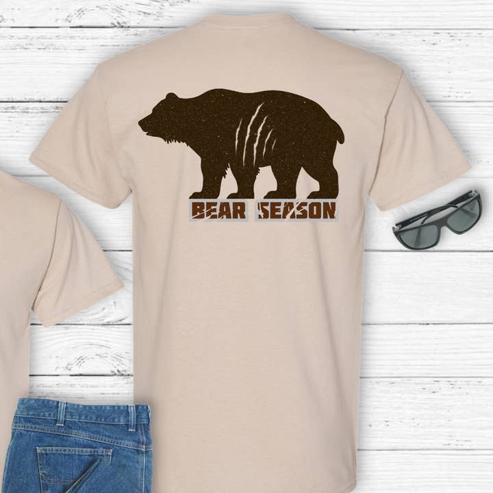 Bear Season Tee for wholesale by Redneck Roads Apparel