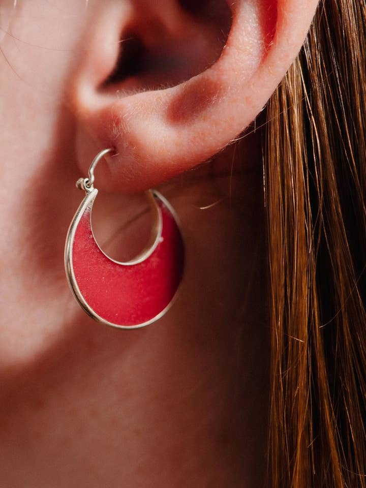 Coral earrings, 925 silver earrings for wholesale by PHOEBE´S