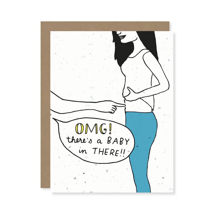 Baby in There Pflanzbare Wildblumen-Samenkarte für den Großhandel von Thoughtful Human