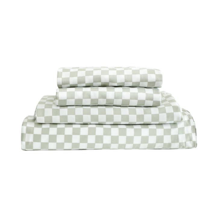 Ensemble de literie SHNUGGLE Sage Checker pour la vente par Petit Lit Furniture