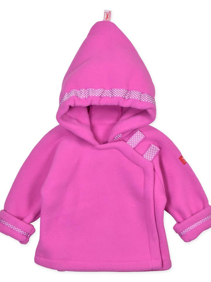 Brt. Pink WarmPlus Fleece Jacket with Dot Ribbon -for Girls for wholesale by American Widgeon
