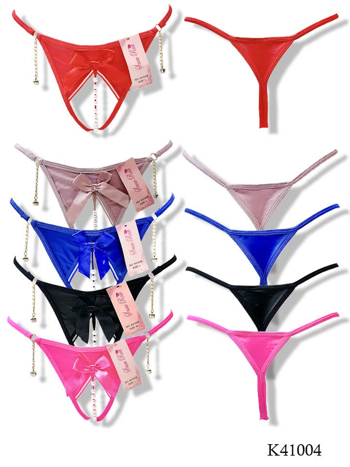 Fancy string with beads and bow tie/K41004 for wholesale by Belle Com'Elle