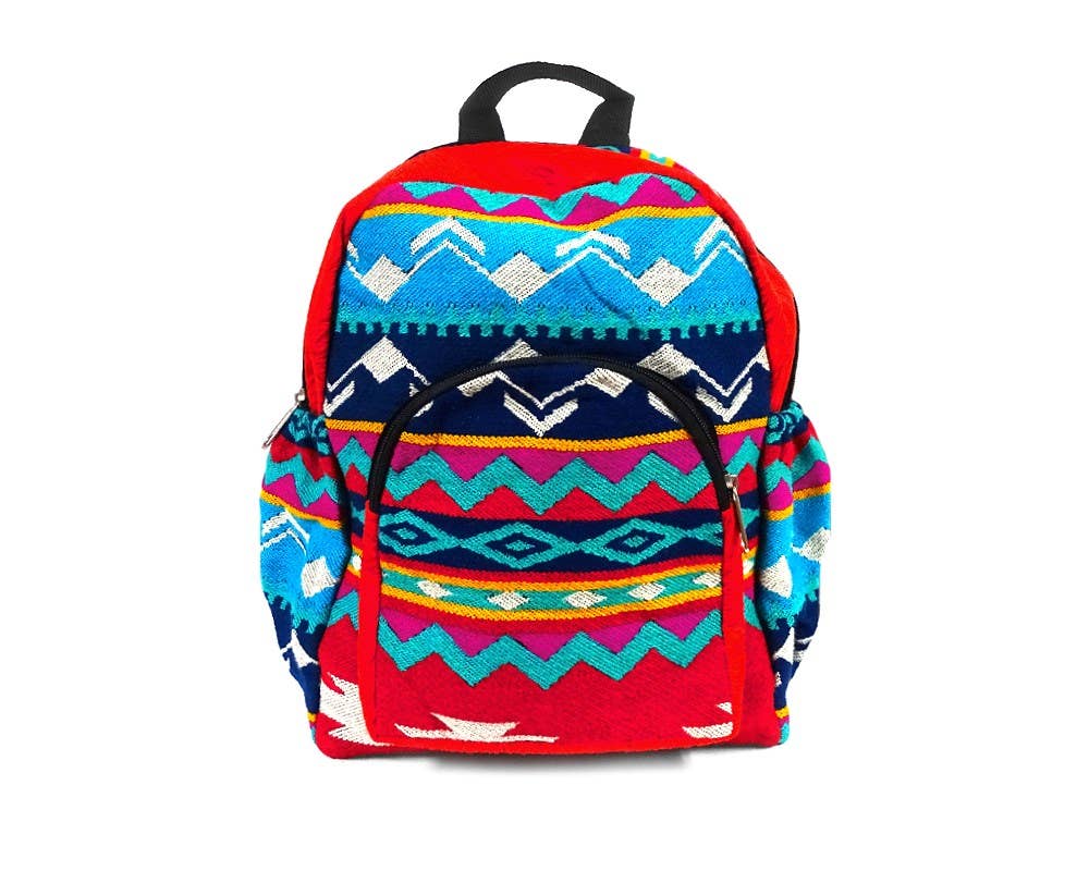 Pichincha - Wholesale Backpack - Women's - Small Tribal Striped Ecuadorian Backpack7