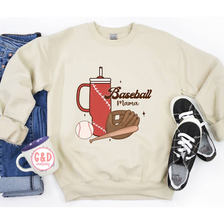 Baseball Mama Stanley Sweatshirt for wholesale by G&D Creations