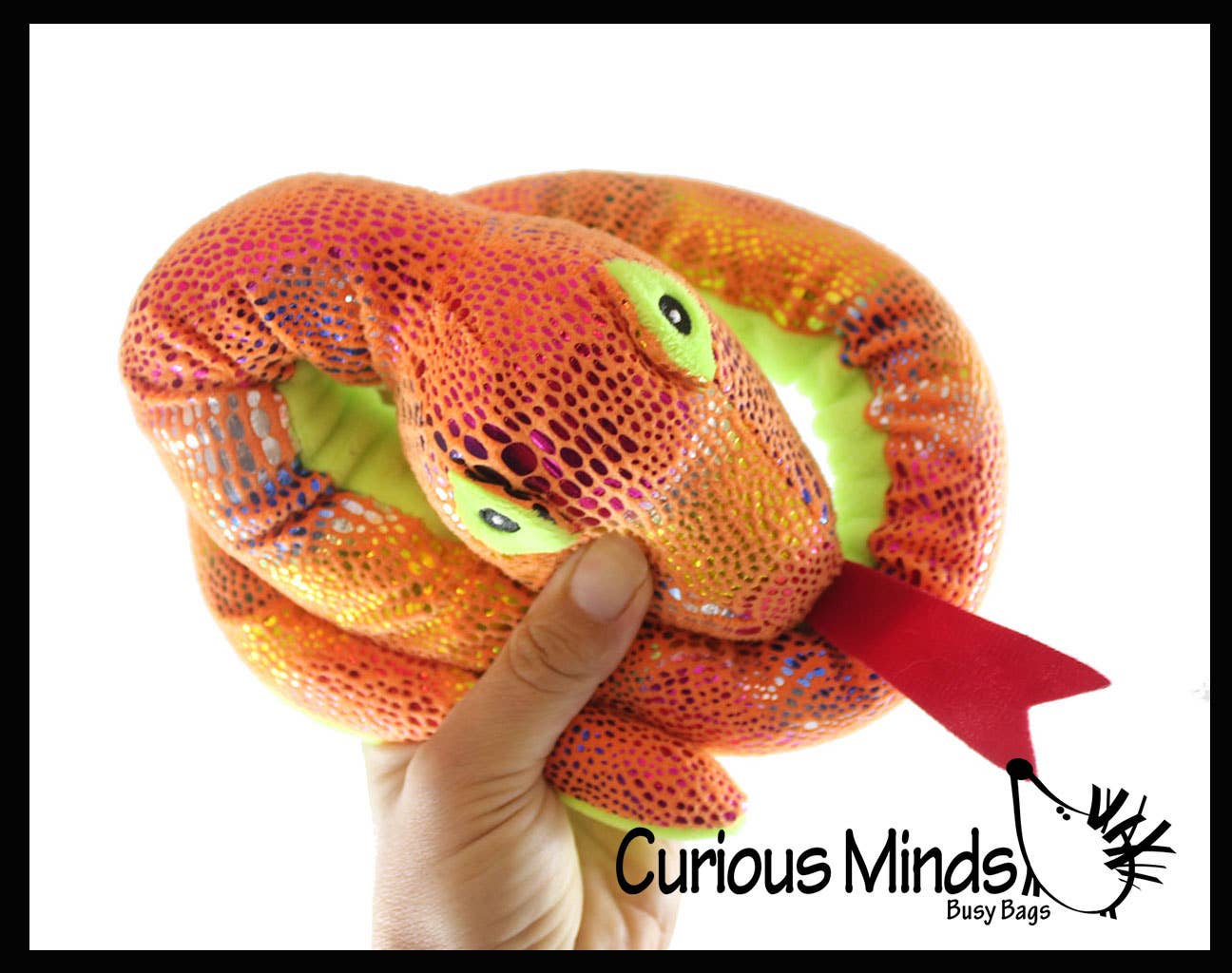 Curious Minds Toys - Venta al por mayor Peluche - Niños y bebés - 1 serpiente de peluche, 33 pulgadas, brillante, brillante, brillante, material8