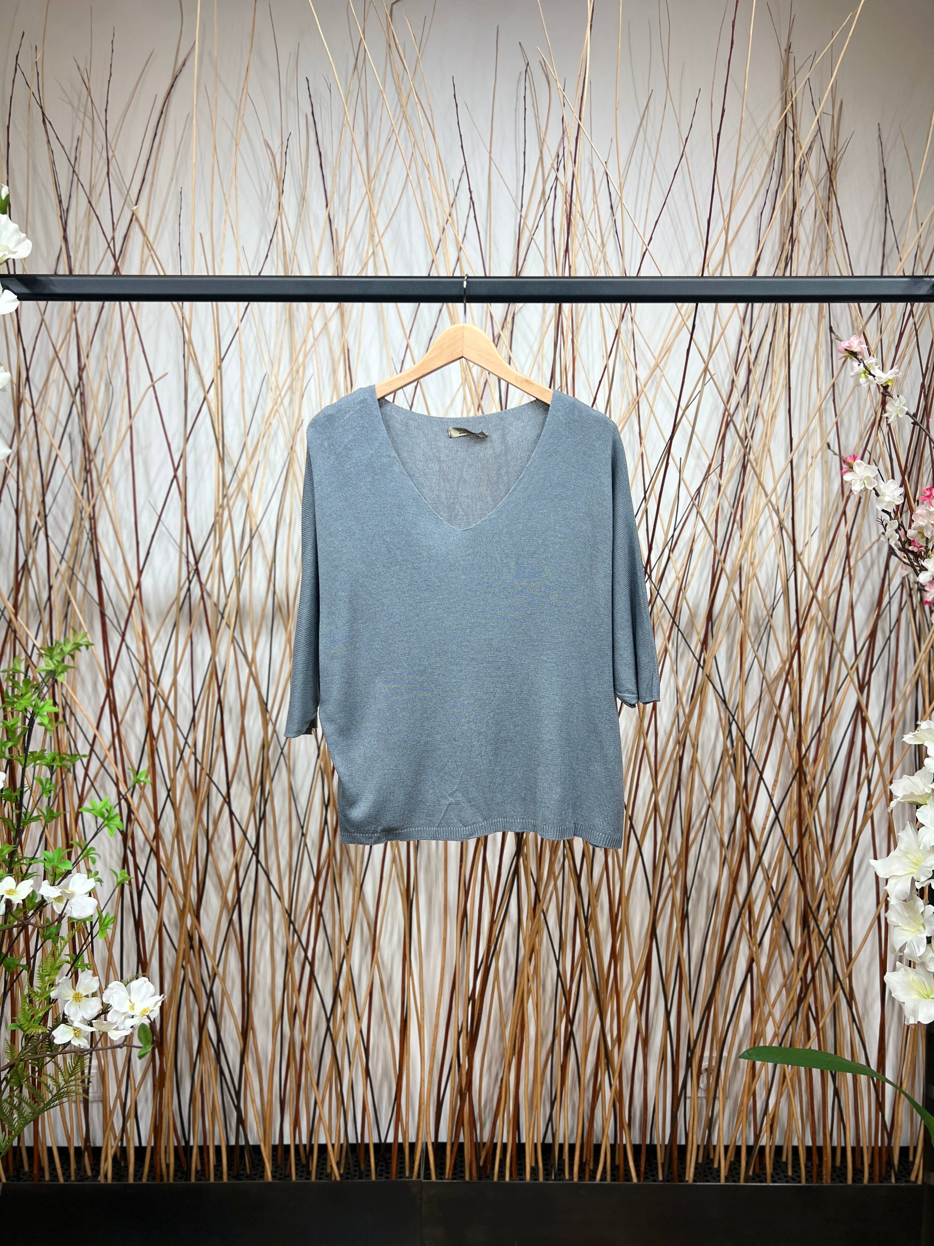 L'Emotion - Vendita all'ingrosso Maglione tricot - Donna - Maglione lavorato a maglia a maniche lunghe con scollo a V in modal 15