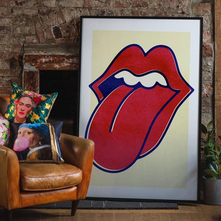 Ink & Drop - Wholesale Art Print - Rock Lips Tongue Print4