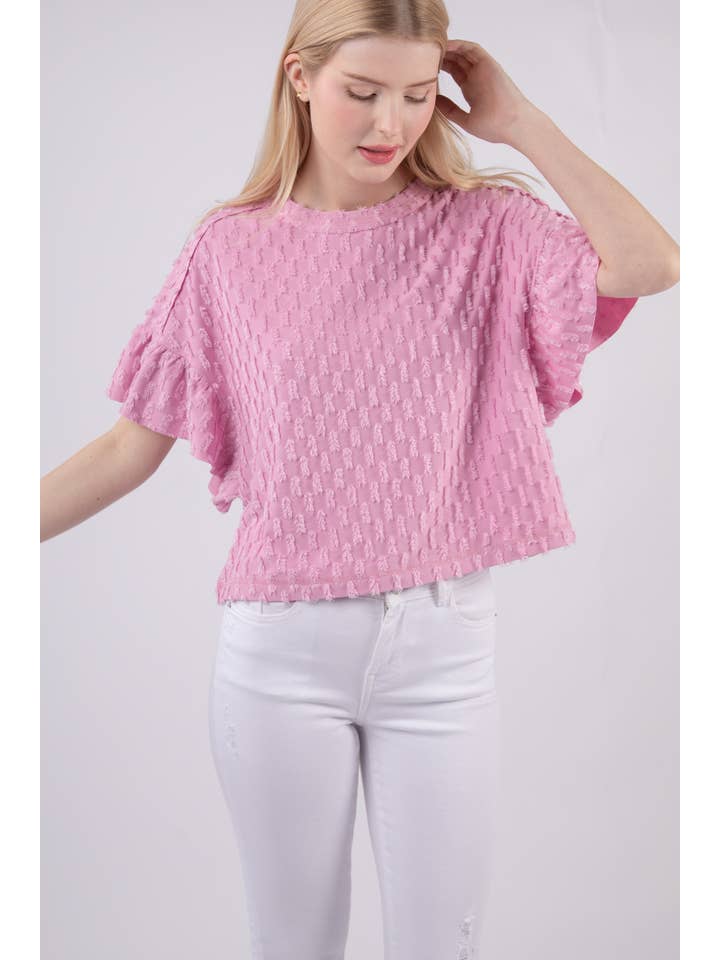 VERY J - Wholesale Knit Top - Women's - NT11472-Textured Knit Oversized Casual Top