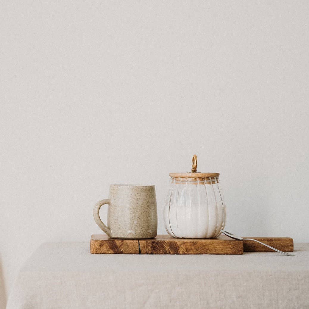 So At Nature – wholesale Jar – 500ml Reeded Glass Jar With Bamboo Lid - Kaareva Viiva2