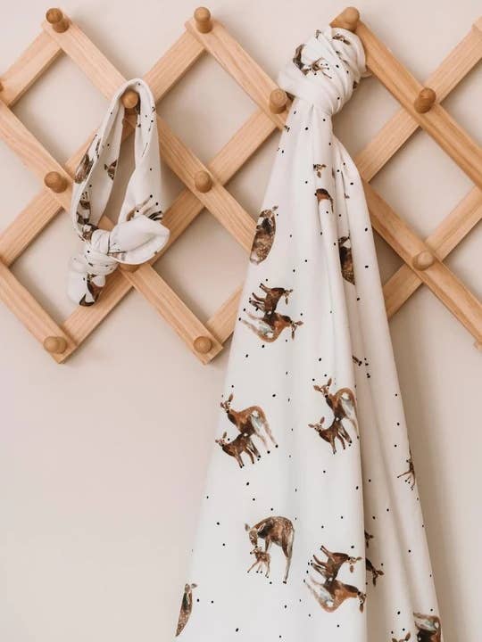 Doe and Fawn Collection - Vente Ensemble de langes – bébé - Ensemble d'habillage Mon cerf1
