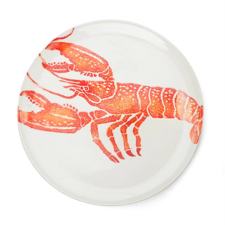 BlissHome - Wholesale Platter - Platter Lobster Orange | Round Ceramic Serving Platter