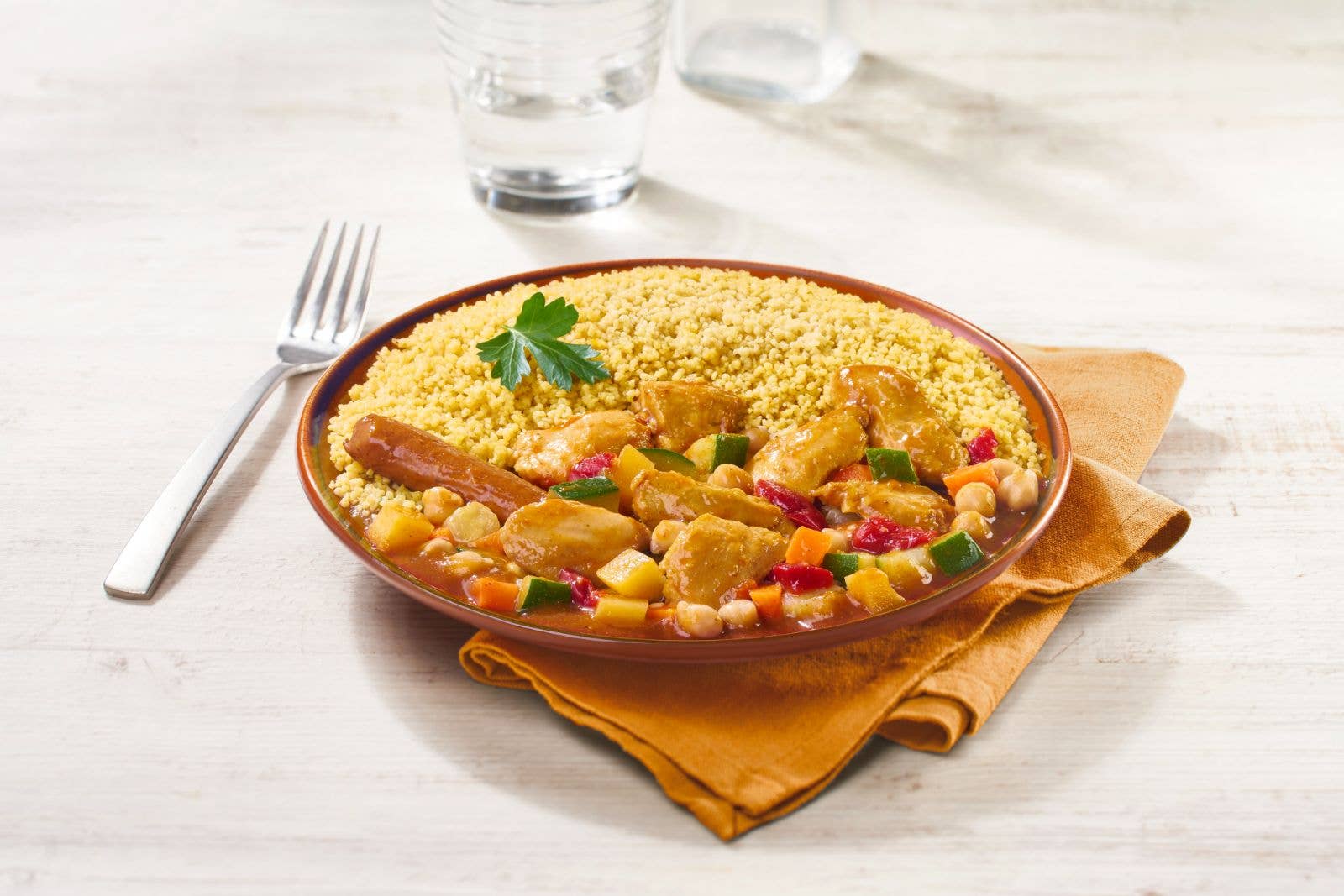 Paul & Louise - Wholesale Pasta - Couscous with chicken, merguez, and vegetables (300 g)1