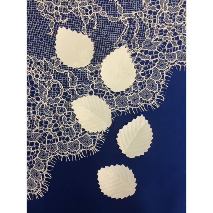 Off White 5 Pc Ivory, Bridal Fabric Leafs, Petals K26 for wholesale on Faire