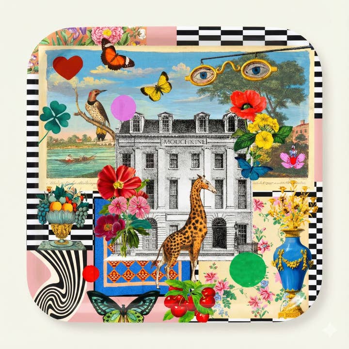 Poetica gran bandeja cuadrada 38x38 cm para venta al por mayor de Mouchkine Jewelry