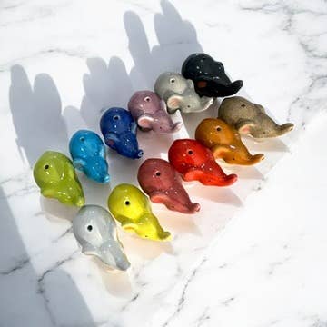 Music Frog Co - Wholesale Incense Holder - Mini Ceramic Elephant Incense Holder – Set of 12 (Assorted)4
