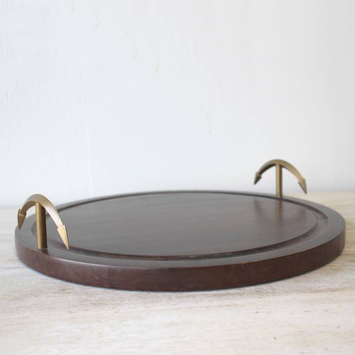 Ankare Serveringsbricka Valnöt 16" för wholesale av The Royal Standard