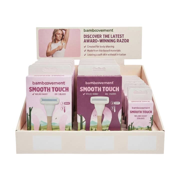 Razor Sostenible | Expositor Completo para Mostrador de Punto de Venta para venta al por mayor de Bamboovement