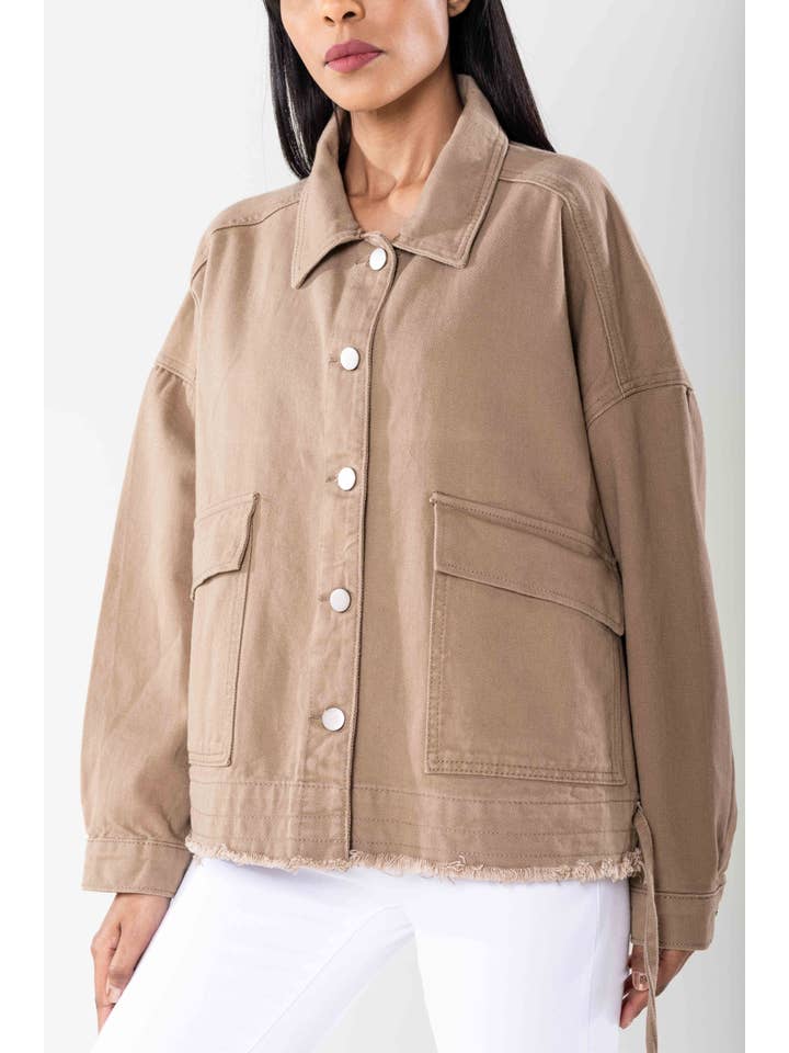 Nina Carter - Wholesale Denim Jacket - Women's - Oversized Denim Jacket Nina Carter large pockets S56214