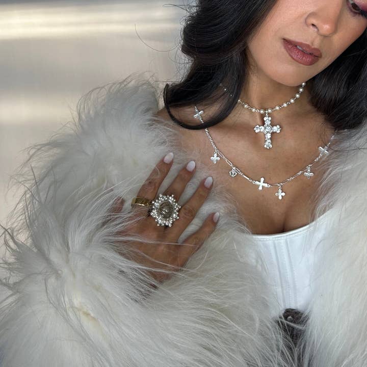 VSA Designs Inc. - Wholesale Cocktail/Statement Ring - Oval Cloister Sacred Heart Ring2