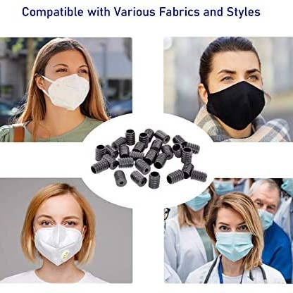 Mandala Crafts – wholesale Craft supplies – Mandala Crafts Mask Adjuster Elastic Cord Lock Tightener Clip Toggle Buckle for Adult Children Face Mask Adjustable Ear Loop Drawstring Pack of 2006