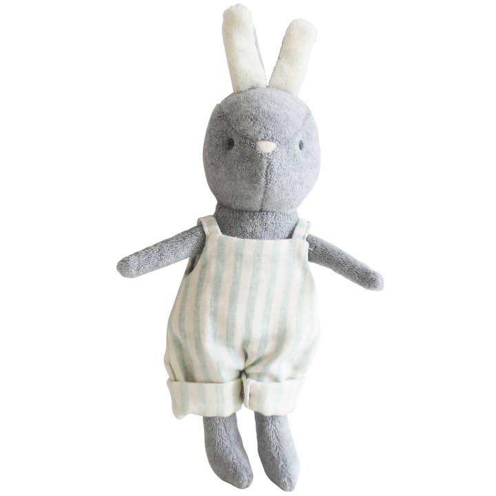Baby Benny Bunny Bunny 25cm Sage Stripe voor wholesale door Alimrose