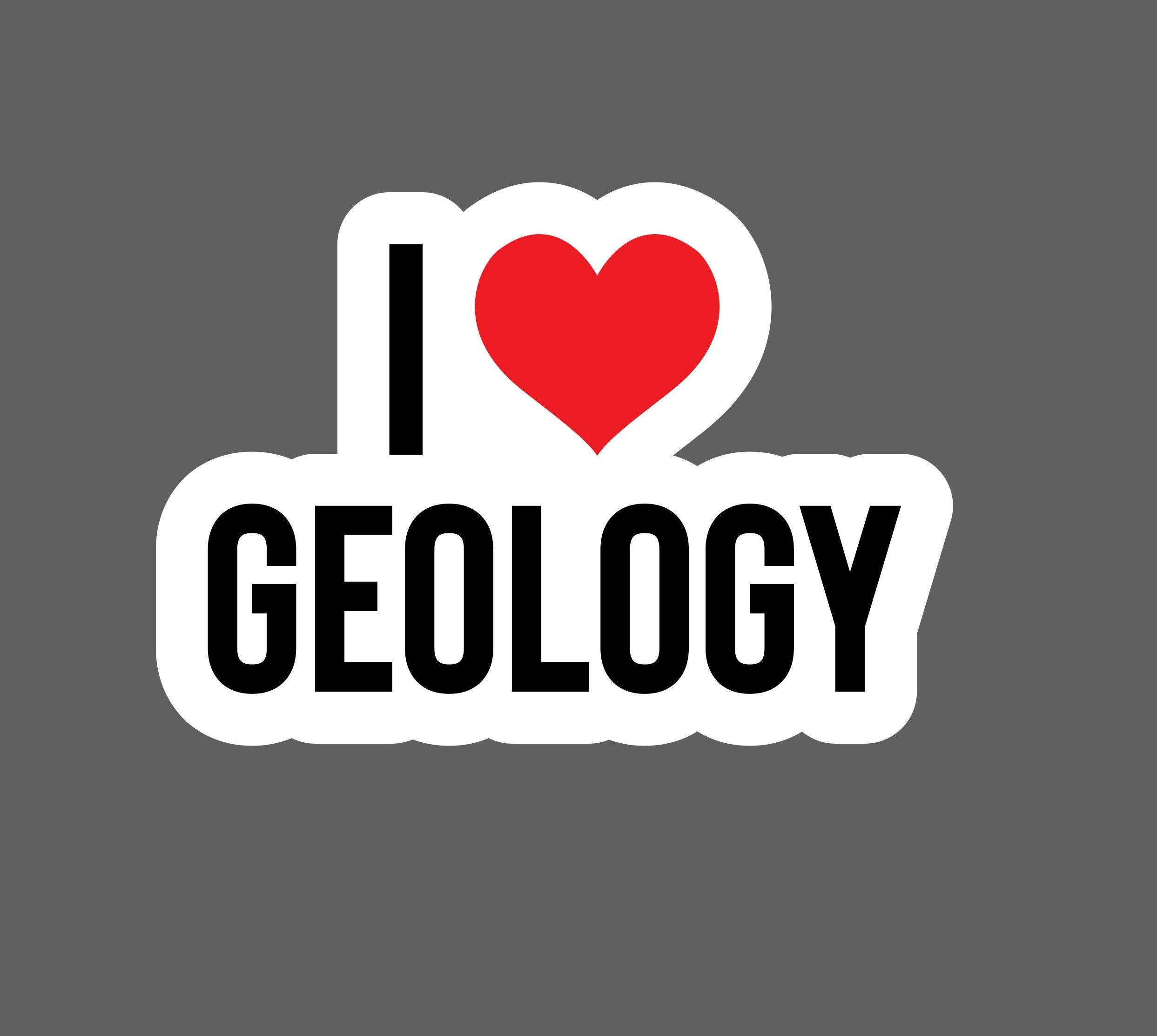 Canoe Place Creative - Wholesale Sticker - I Love Geology - Vinyl Sticker for Laptop or Water Bottle1