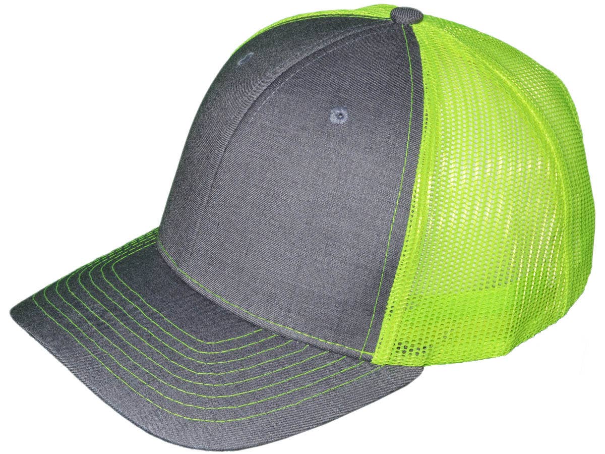 Buck Wholesale – Großhandel Trucker-Cap – Unisex – Blanko Trucker-Hüte — 6 Paneele SnapBack Mesh BK Caps13