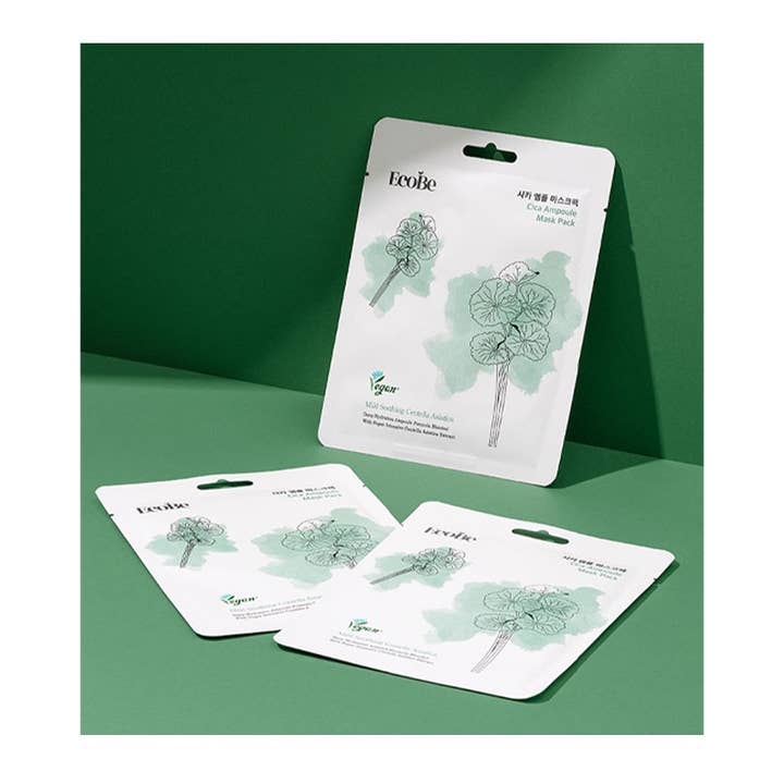 PINEAPPLE Beauty – Máscara facial por atacado – Máscara Ampola EcoBe Cica Suave Calmante - 10 pcs
