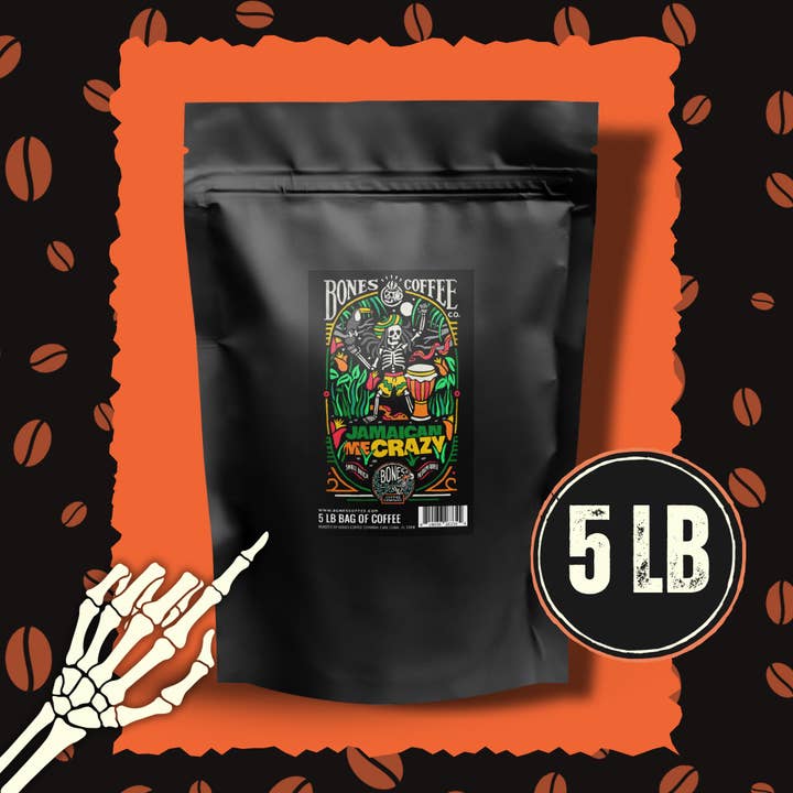 Jamaican Me Crazy Coffee | 5lb Bulk | Whole Bean & Ground for wholesale by Bones Coffee Company